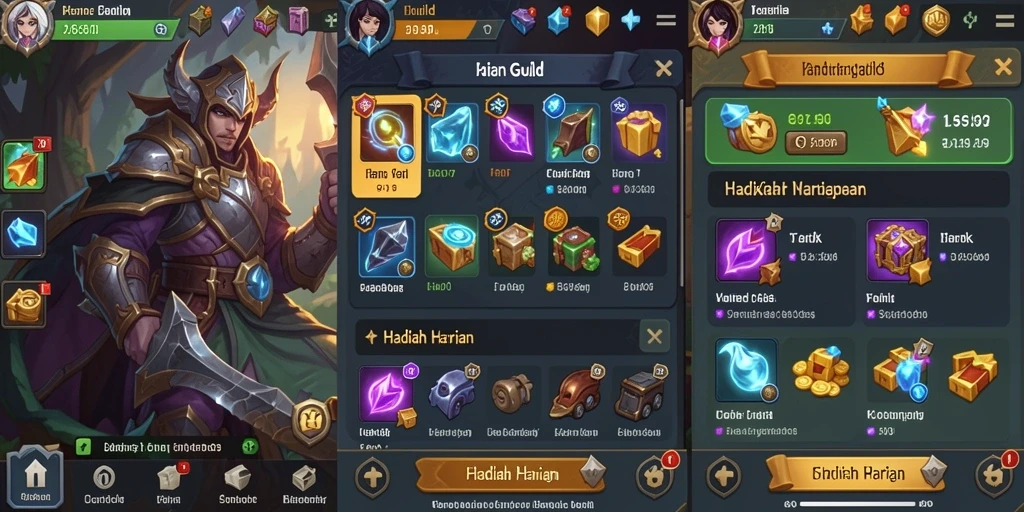 Screenshot lain menunjukkan fitur bonus yang menguntungkan.