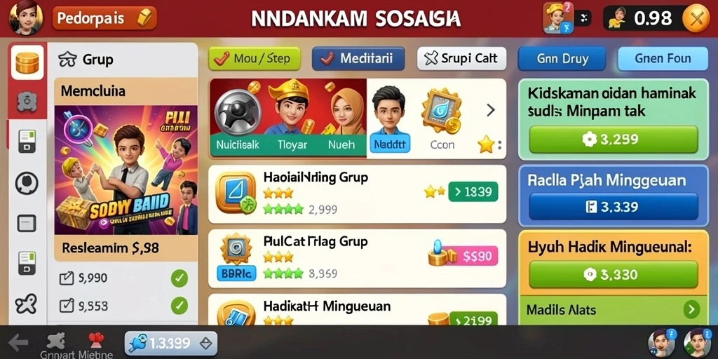 Fitur sosial yang memungkinkan interaksi dengan pemain lain.